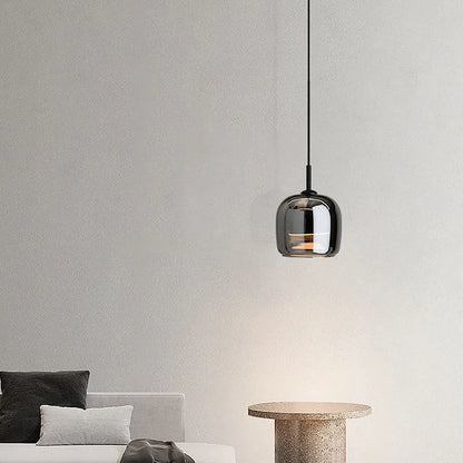 Nordic Glass Bowl Pendant Light with LED Source | Veltron