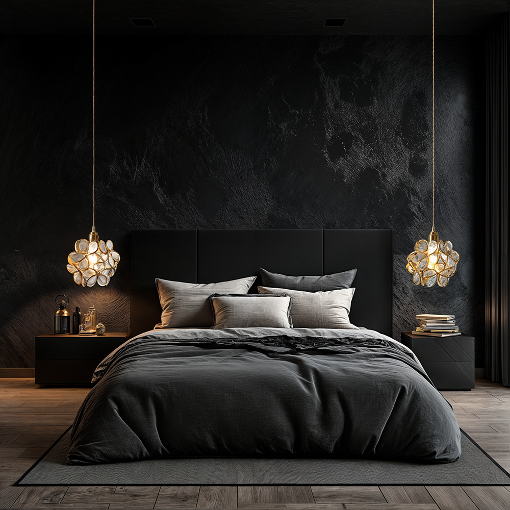 Nordic Glass Flower Pendant Light with Warm LED Glow | Alviora