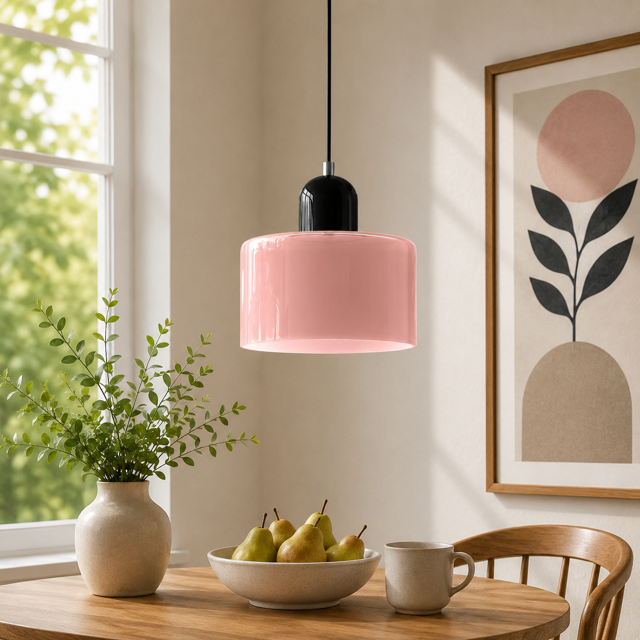 Nordic Glass Globe Pendant Light Industrial Style | Virelia