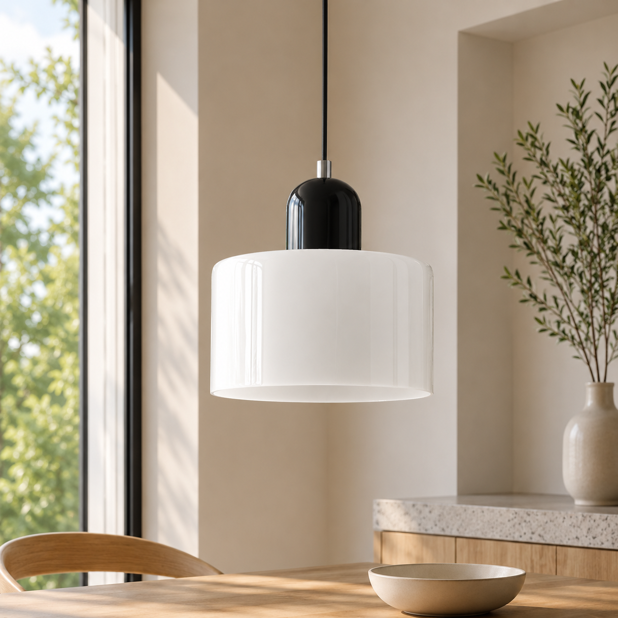 Nordic Glass Globe Pendant Light Industrial Style | Virelia