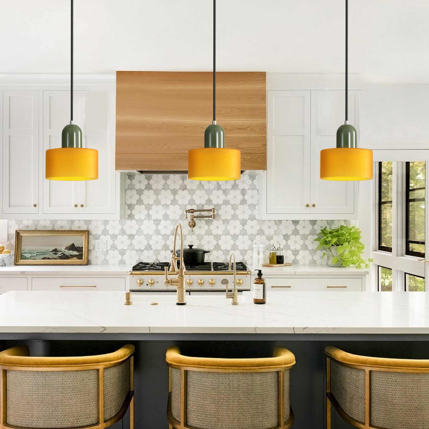 Nordic Glass Globe Pendant Light Industrial Style | Virelia