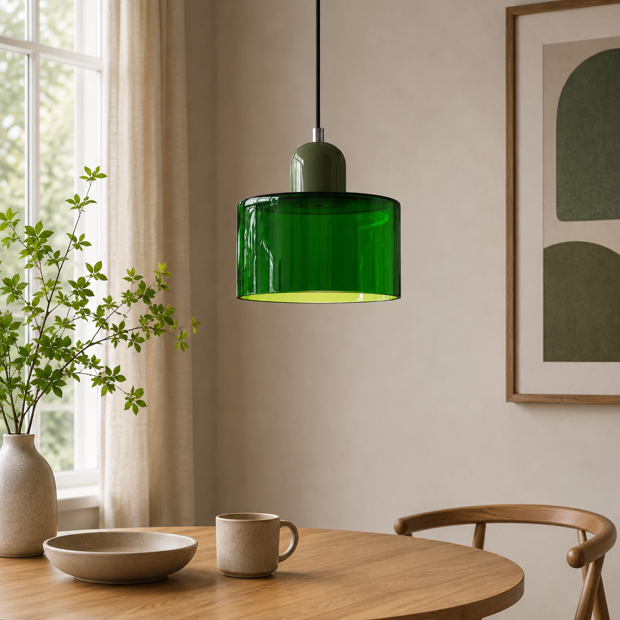 Nordic Glass Globe Pendant Light Industrial Style | Virelia