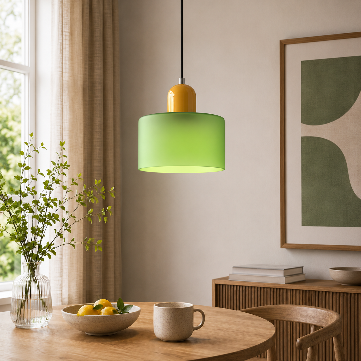 Nordic Glass Globe Pendant Light Industrial Style | Virelia