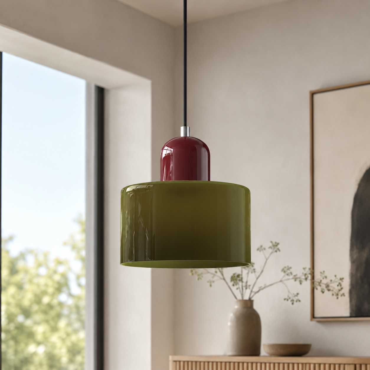 Nordic Glass Globe Pendant Light Industrial Style | Virelia
