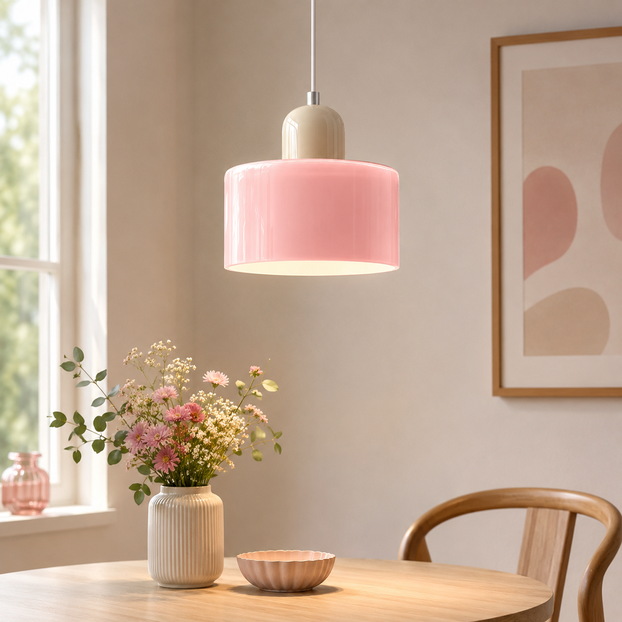 Nordic Glass Globe Pendant Light Industrial Style | Virelia