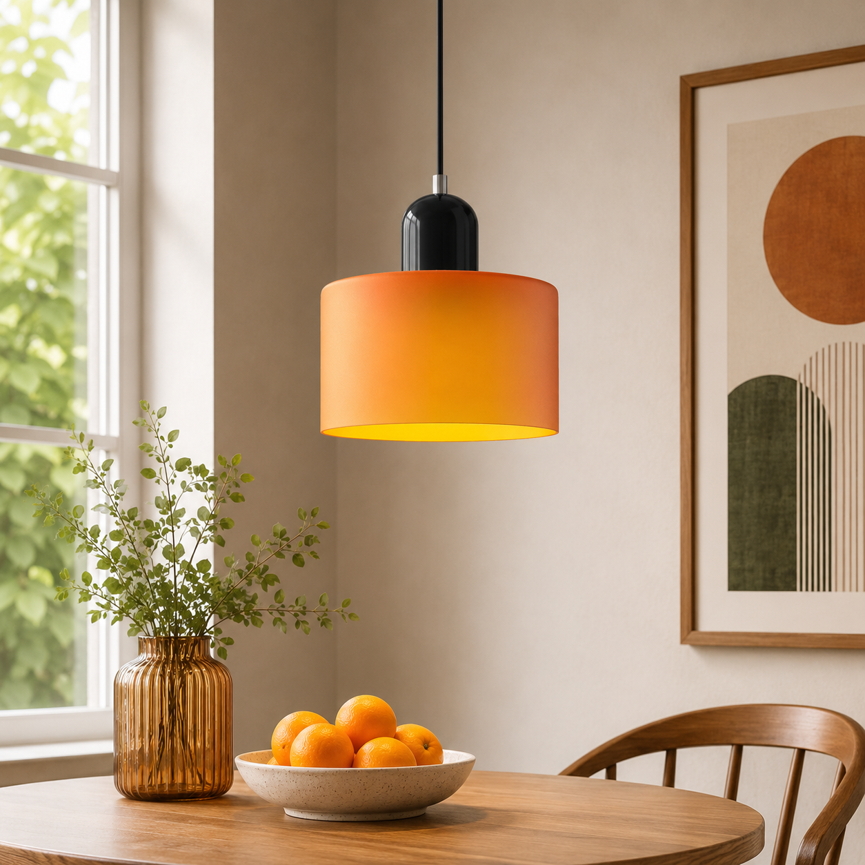 Nordic Glass Globe Pendant Light Industrial Style | Virelia