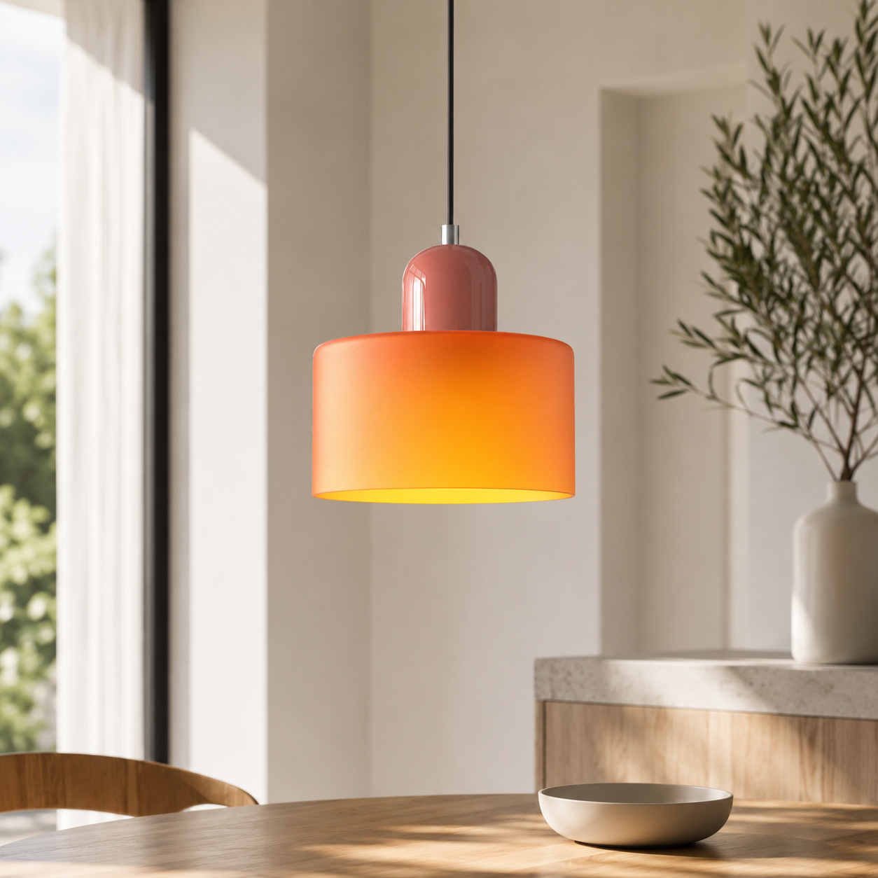 Nordic Glass Globe Pendant Light Industrial Style | Virelia
