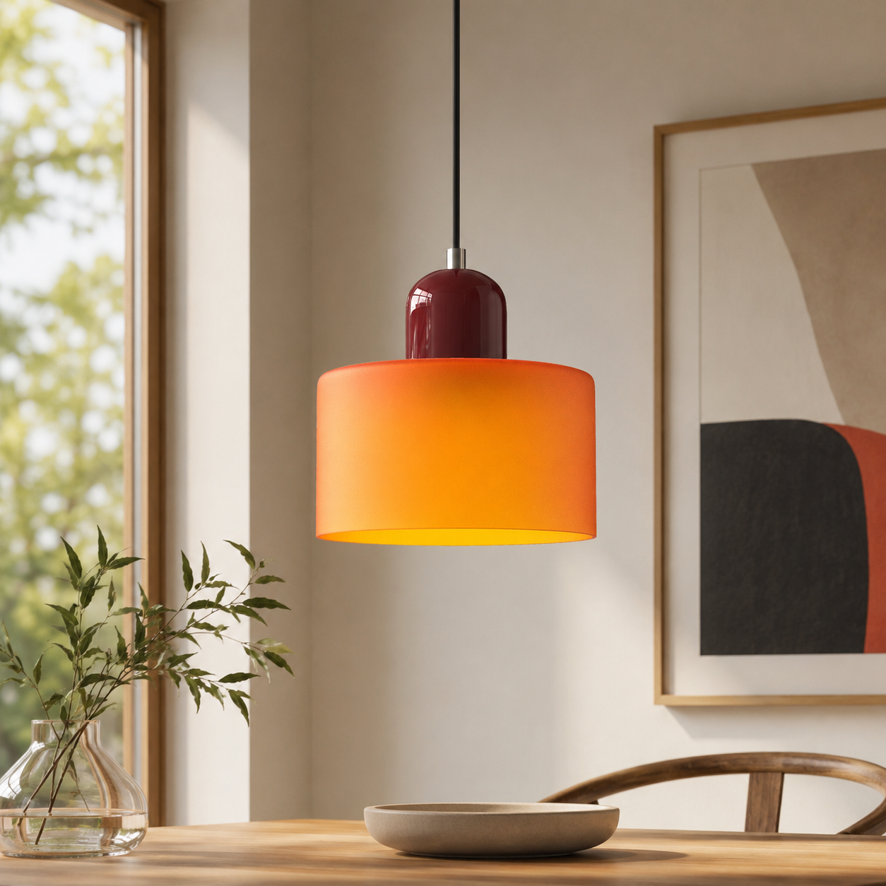 Nordic Glass Globe Pendant Light Industrial Style | Virelia