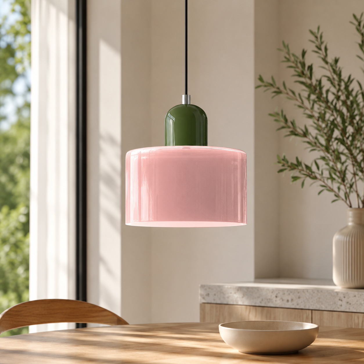 Nordic Glass Globe Pendant Light Industrial Style | Virelia