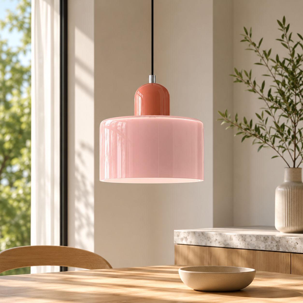 Nordic Glass Globe Pendant Light Industrial Style | Virelia