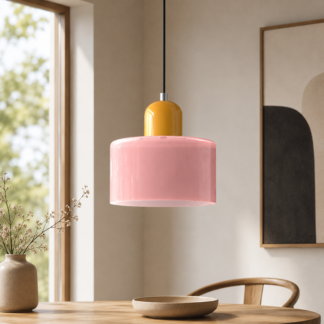 Nordic Glass Globe Pendant Light Industrial Style | Virelia