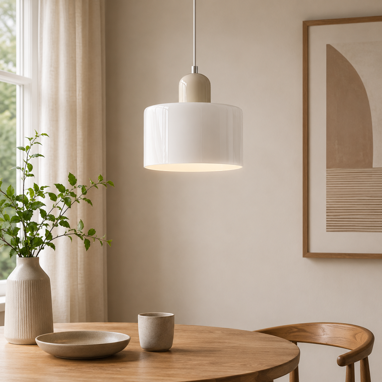 Nordic Glass Globe Pendant Light Industrial Style | Virelia