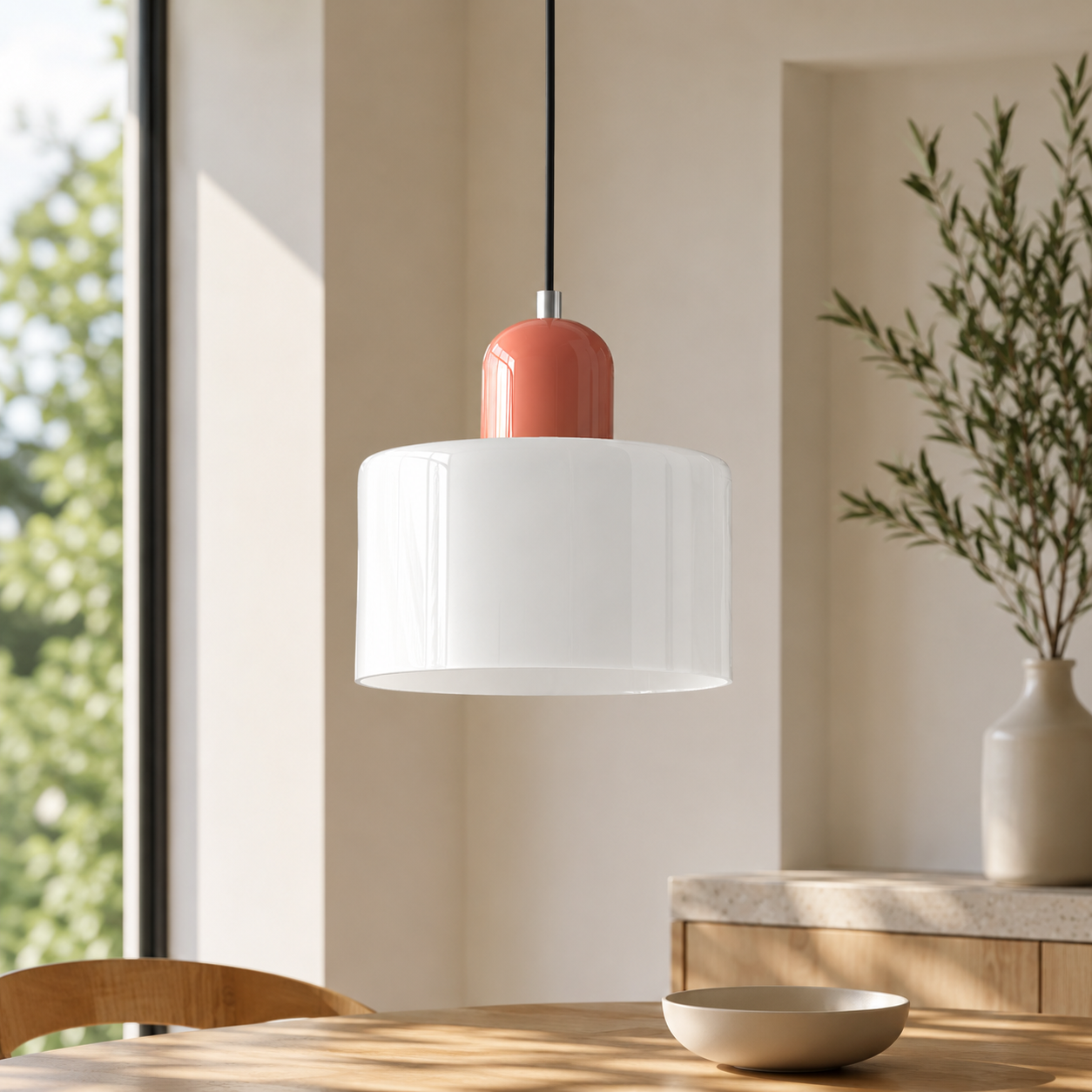 Nordic Glass Globe Pendant Light Industrial Style | Virelia