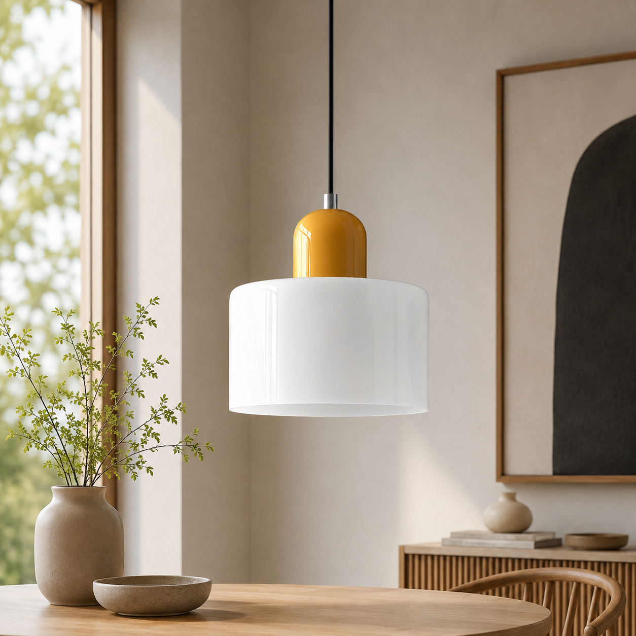 Nordic Glass Globe Pendant Light Industrial Style | Virelia