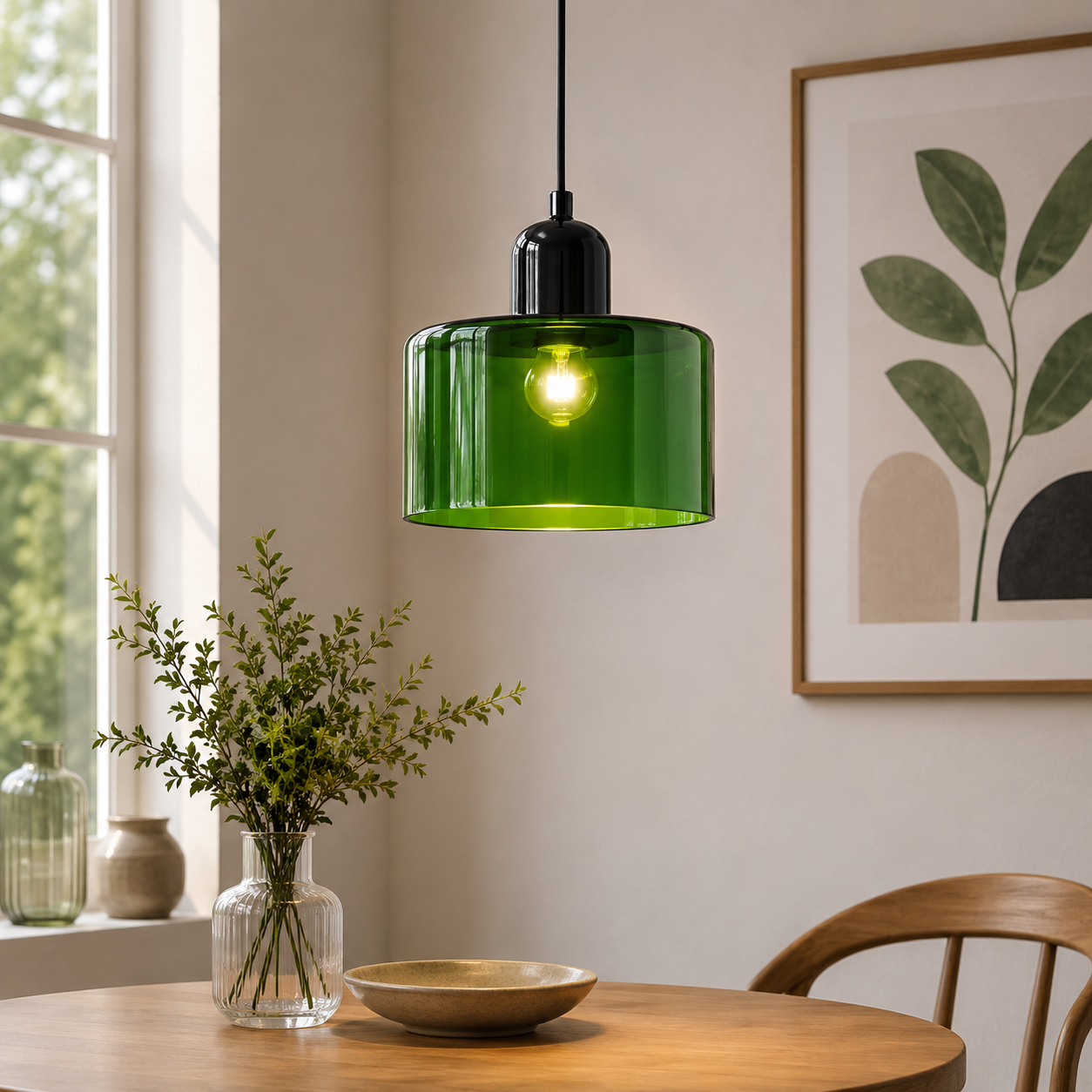Nordic Glass Globe Pendant Light Industrial Style | Virelia