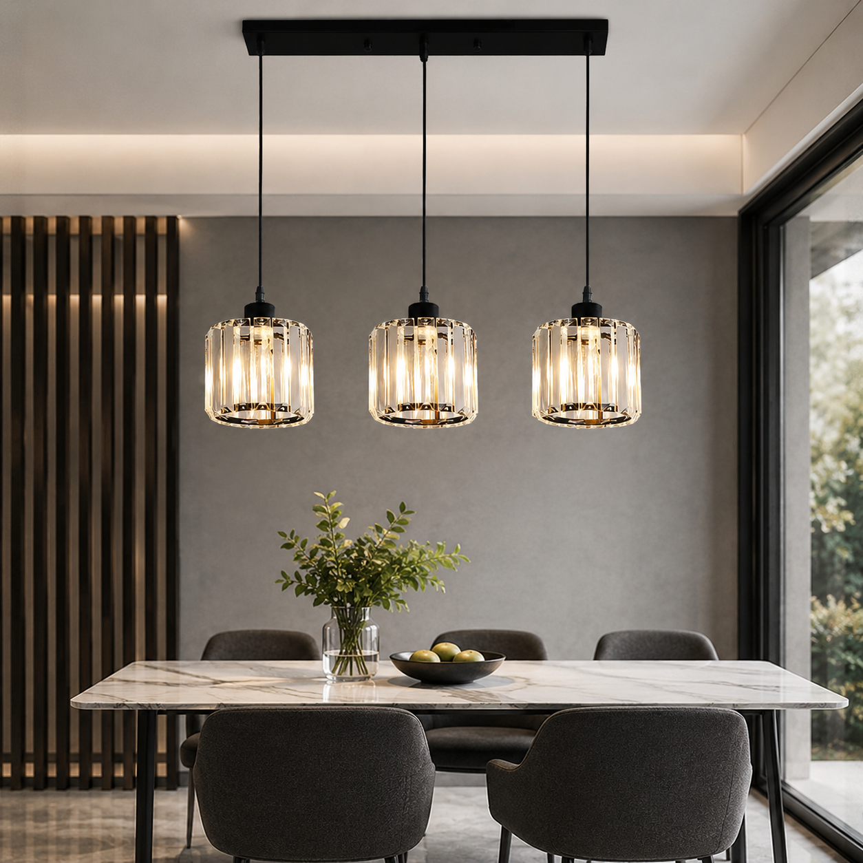 Nordic Glass Multihead Pendant Light for Modern Interiors | Auventra