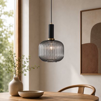 Nordic Glass Pendant Light With Vintage Colour Accents | Kelvora