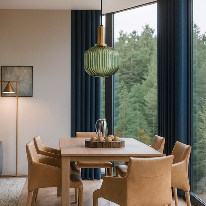 Nordic Glass Pendant Light With Vintage Colour Accents | Kelvora