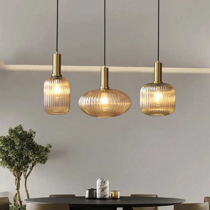 Nordic Glass Pendant Light With Vintage Colour Accents | Kelvora