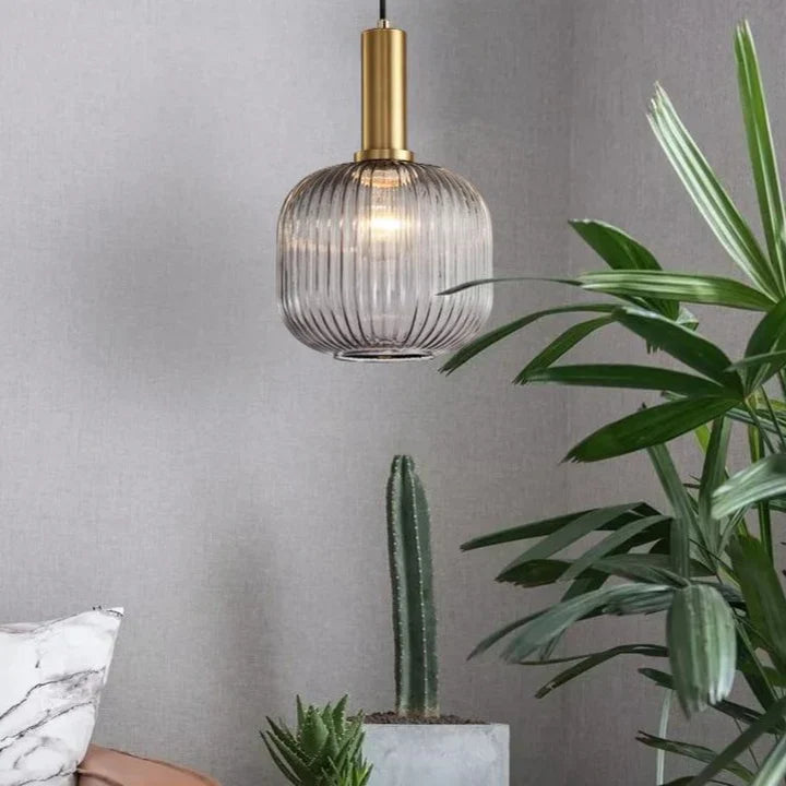 Nordic Glass Pendant Light With Vintage Colour Accents | Kelvora