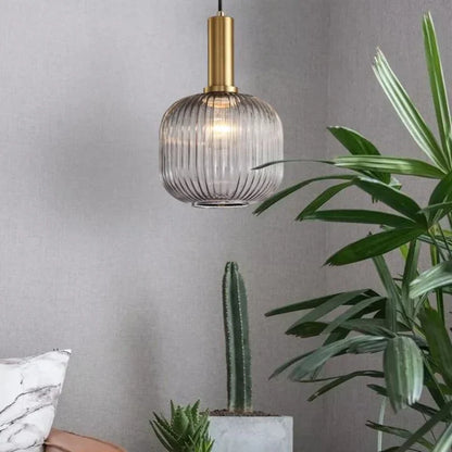 Nordic Glass Pendant Light With Vintage Colour Accents | Kelvora