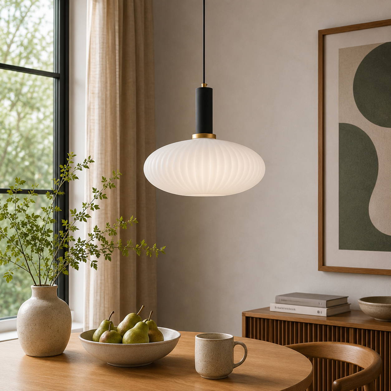Nordic Glass Pendant Light With Vintage Colour Accents | Kelvora
