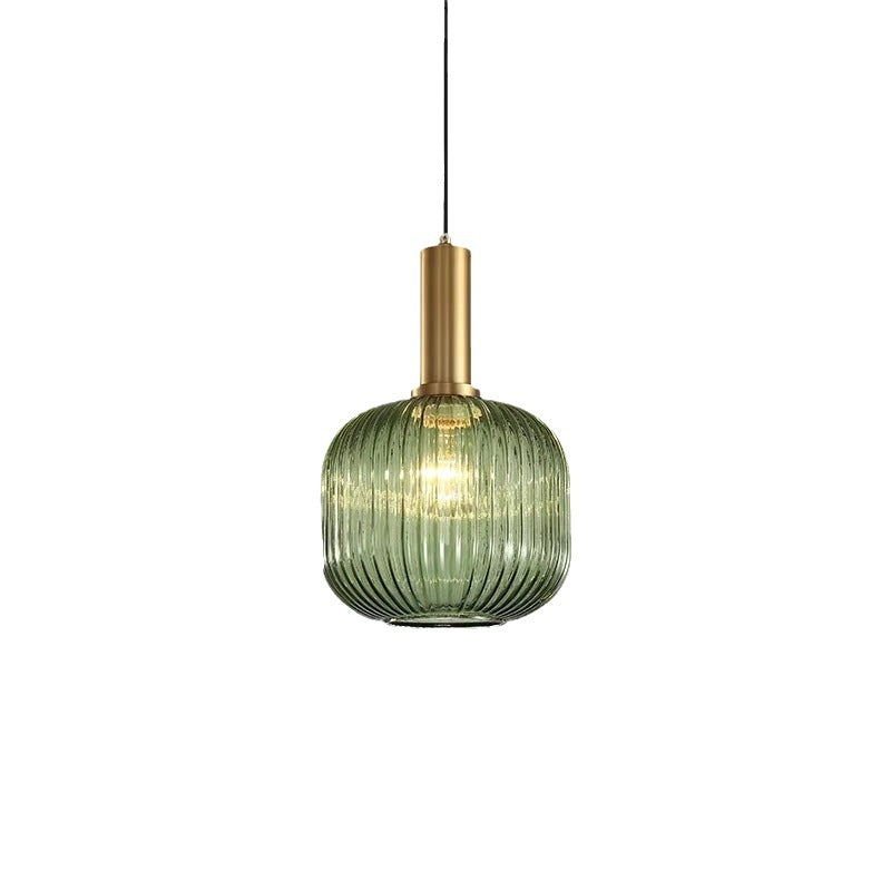 Nordic Glass Pendant Light With Vintage Colour Accents | Kelvora