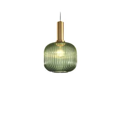 Nordic Glass Pendant Light With Vintage Colour Accents | Kelvora