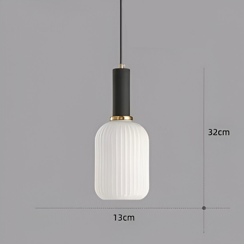 Nordic Glass Pendant Light With Vintage Colour Accents | Kelvora