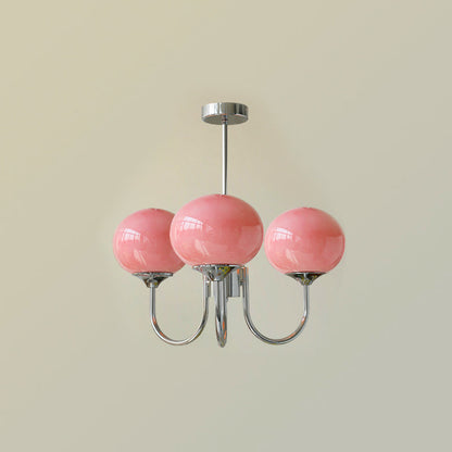 Nordic Glass Shade Chandelier with Three Lights | Renvia