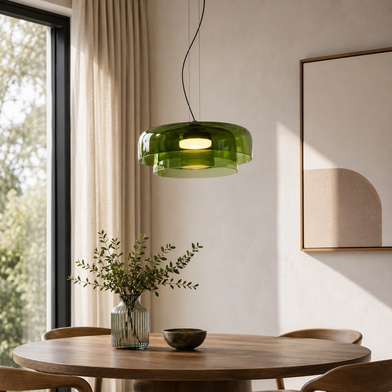 Nordic Glass Shade Pendant Light for Dining Areas | Xorvexa