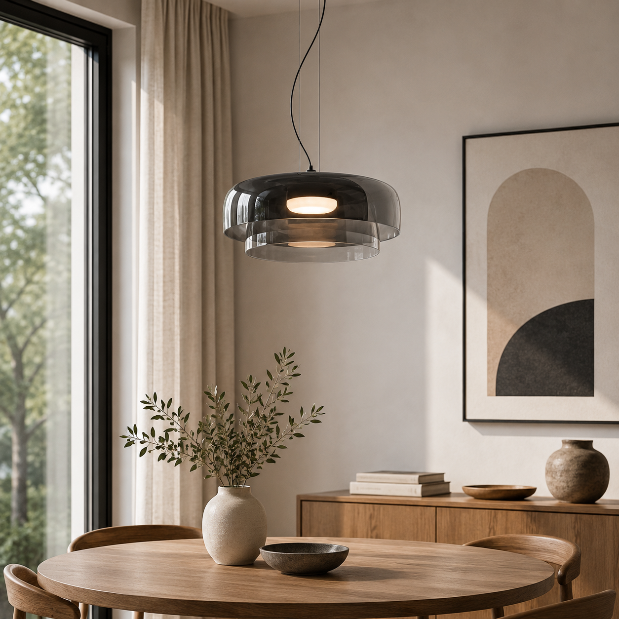 Nordic Glass Shade Pendant Light for Dining Areas | Xorvexa
