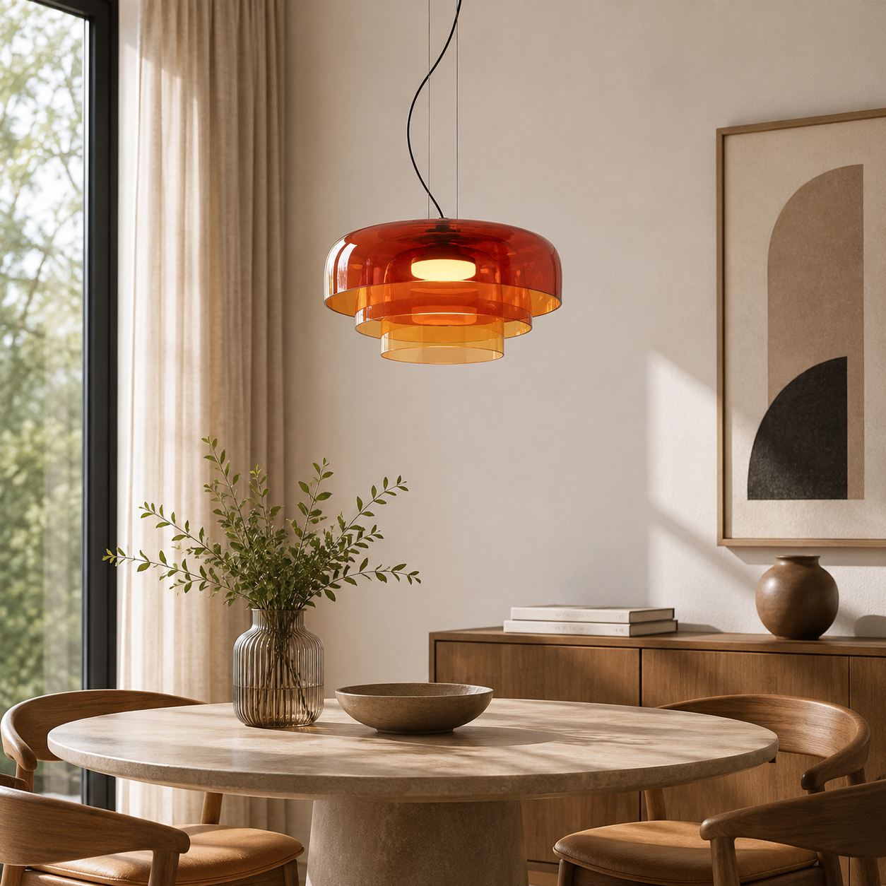 Nordic Glass Shade Pendant Light for Dining Areas | Xorvexa