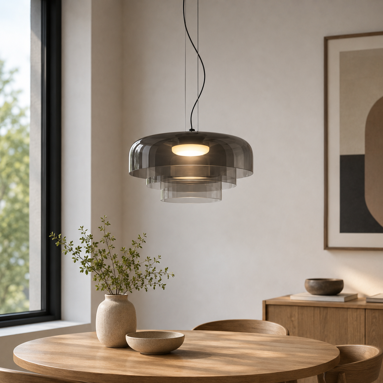 Nordic Glass Shade Pendant Light for Dining Areas | Xorvexa