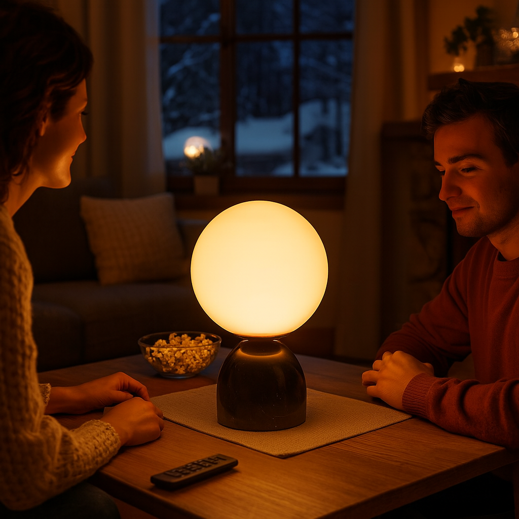 Nordic Globe Glass Table Lamp with Marble Base | Varnexo