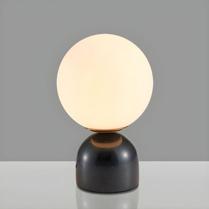 Nordic Globe Glass Table Lamp with Marble Base | Varnexo