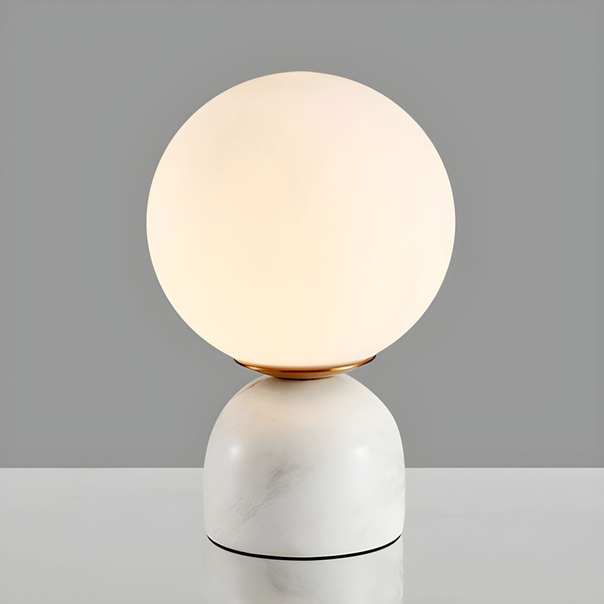 Nordic Globe Glass Table Lamp with Marble Base | Varnexo