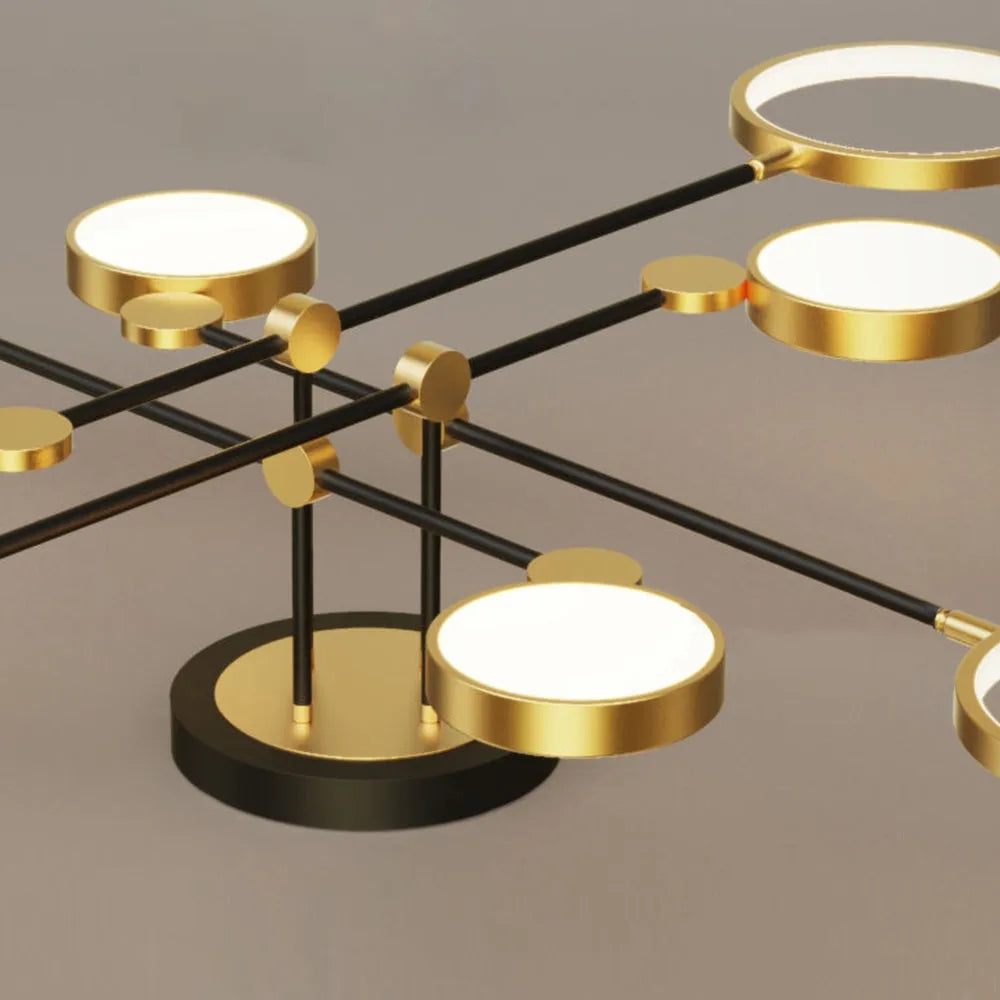 Nordic Gold Black LED Ceiling Light Modern Design | Arciona