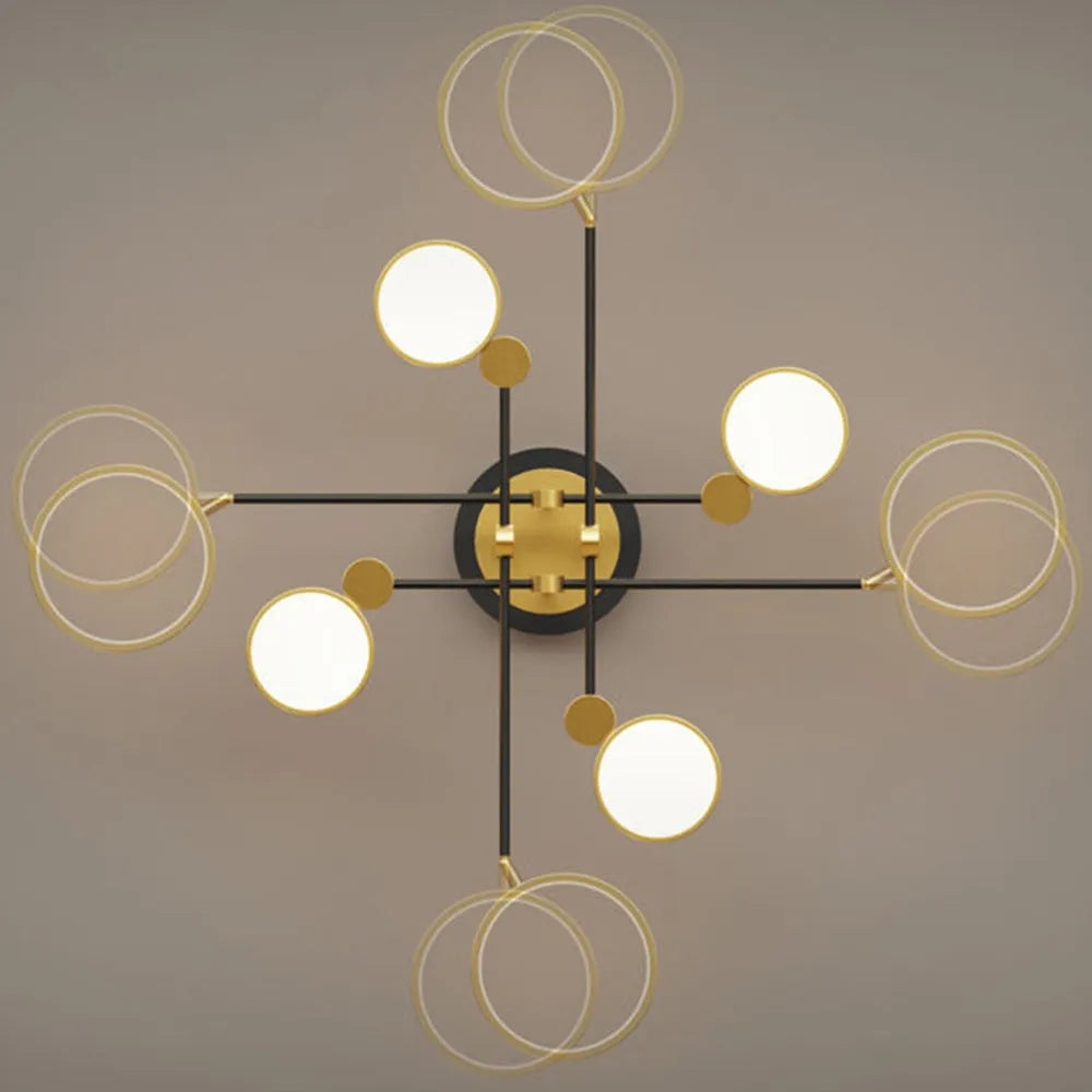 Nordic Gold Black LED Ceiling Light Modern Design | Arciona