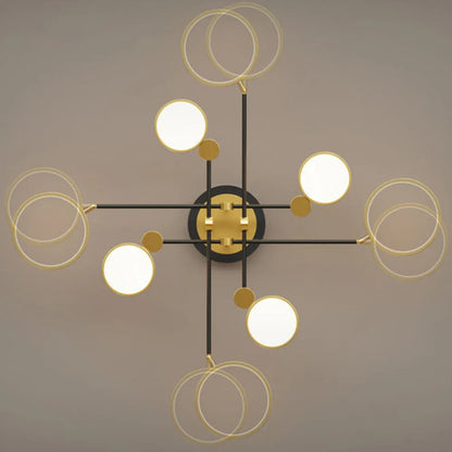 Nordic Gold Black LED Ceiling Light Modern Design | Arciona