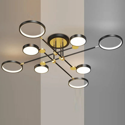 Nordic Gold Black LED Ceiling Light Modern Design | Arciona