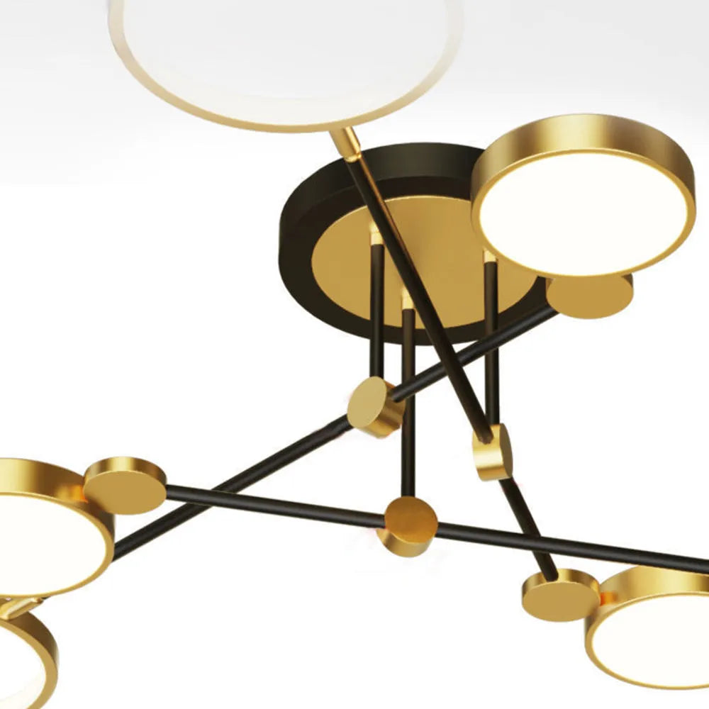 Nordic Gold Black LED Ceiling Light Modern Design | Arciona
