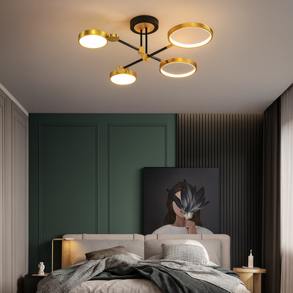 Nordic Gold Black LED Ceiling Light Modern Design | Arciona