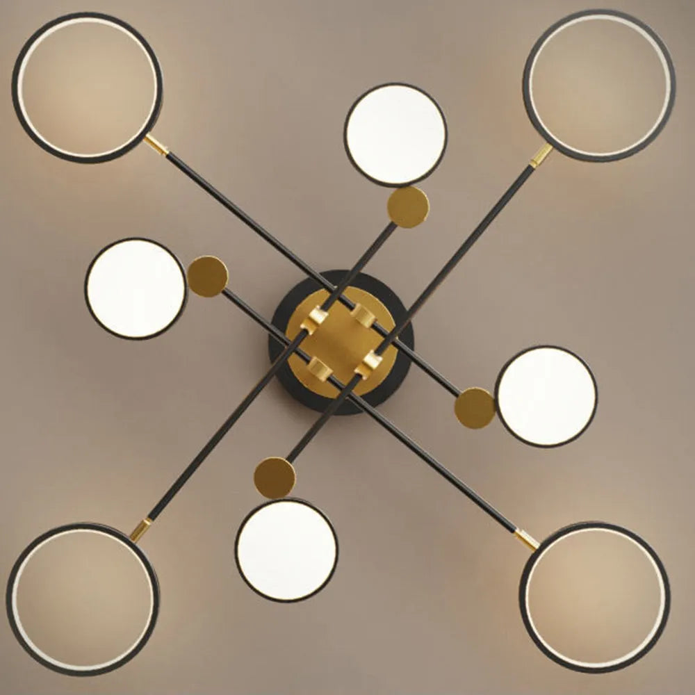 Nordic Gold Black LED Ceiling Light Modern Design | Arciona