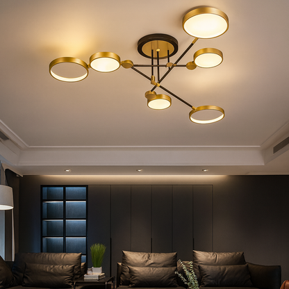 Nordic Gold Black LED Ceiling Light Modern Design | Arciona