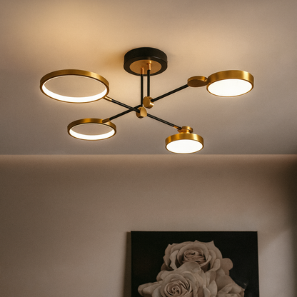 Nordic Gold Black LED Ceiling Light Modern Design | Arciona