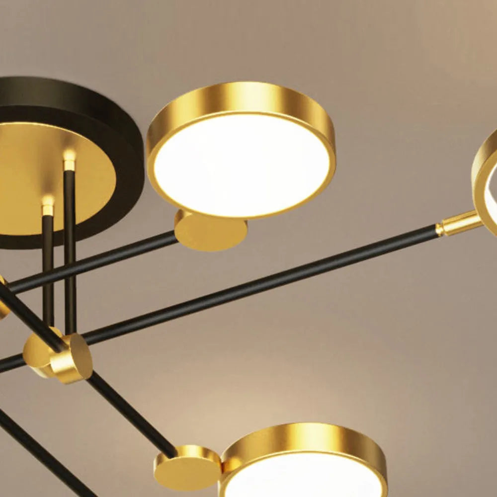 Nordic Gold Black LED Ceiling Light Modern Design | Arciona