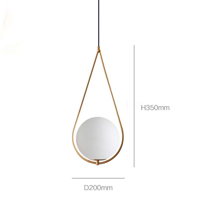 Nordic Gold Waterdrop Pendant Light with Integrated LED | Zyntrexa
