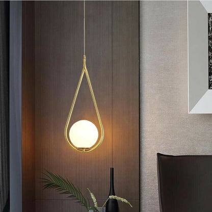 Nordic Gold Waterdrop Pendant Light with Integrated LED | Zyntrexa