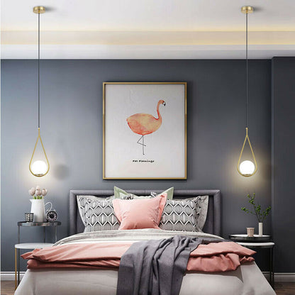 Nordic Gold Waterdrop Pendant Light with Integrated LED | Zyntrexa